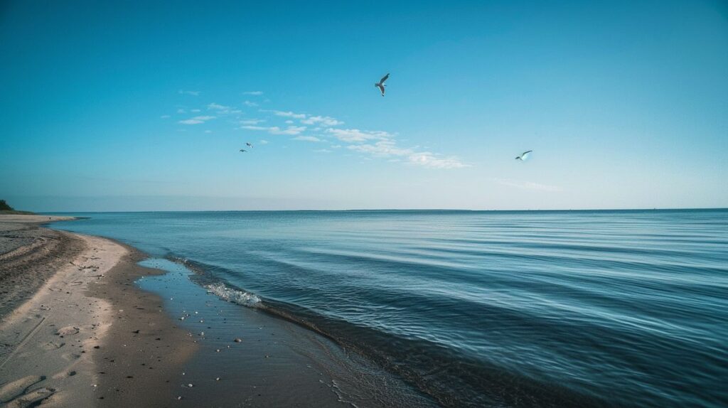 Familie genießt sonnigen Tag am Föhr Strand mit bunten Strandkörben im Hintergrund