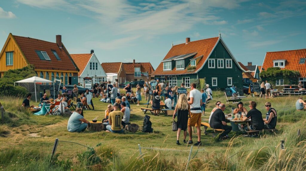 Gruppe von Menschen genießt ein Live-Konzert im Freien bei Föhr Veranstaltungen