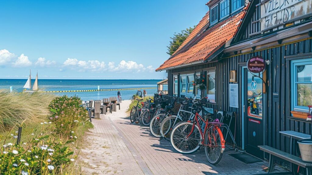 Junge Frau genießt Kaffee am Fenster bei Sonnenuntergang