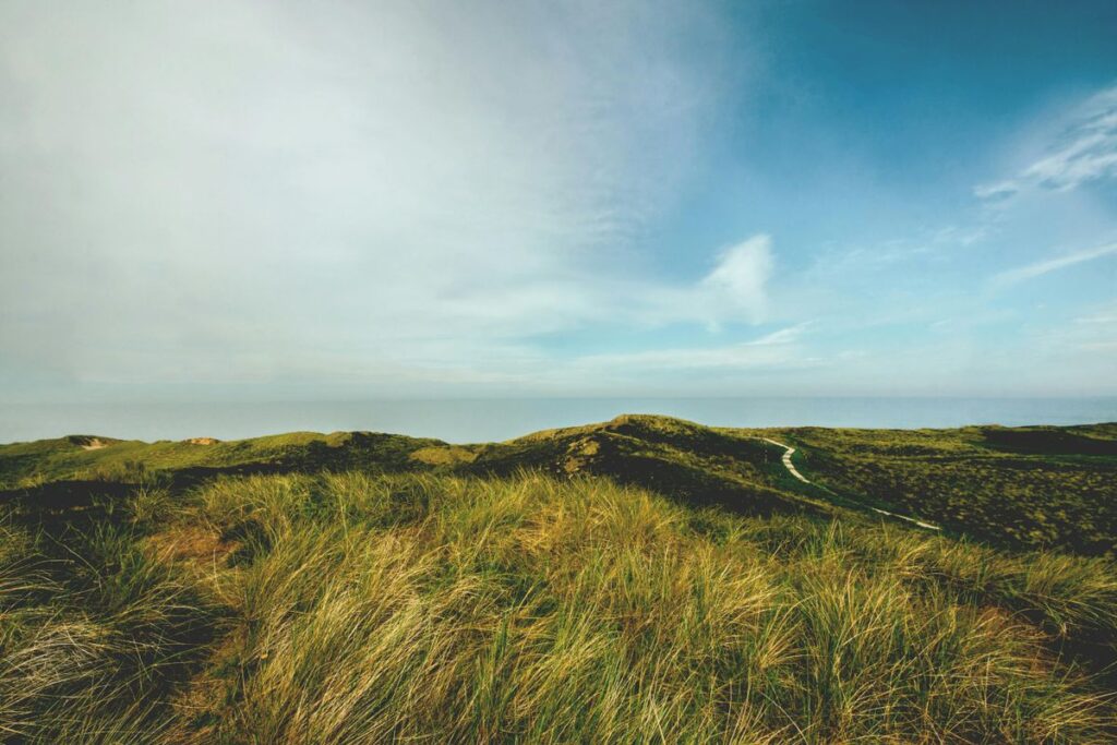 Luftaufnahme von Sylt, die Zahlen und Fakten zu Sylt veranschaulicht.