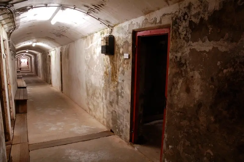 Das Innere der Bunker auf Helgoland.