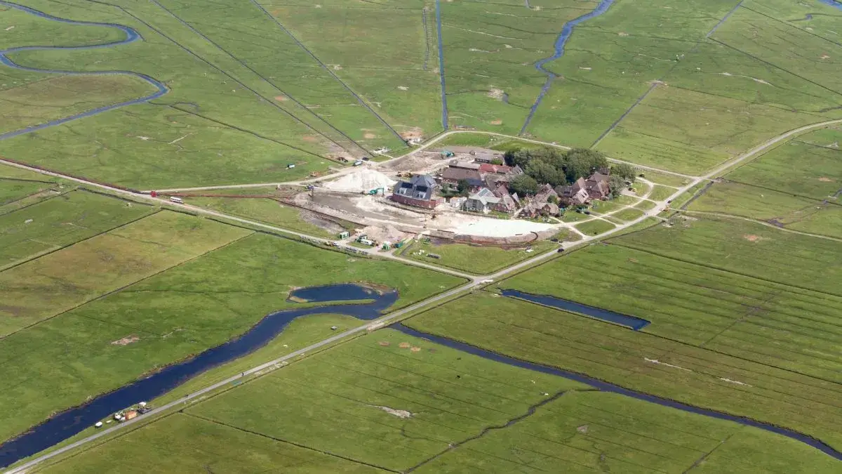 Hallig Hooge Siedlung.
