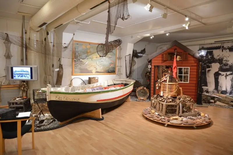 Das Innere des Museums auf Helgoland.