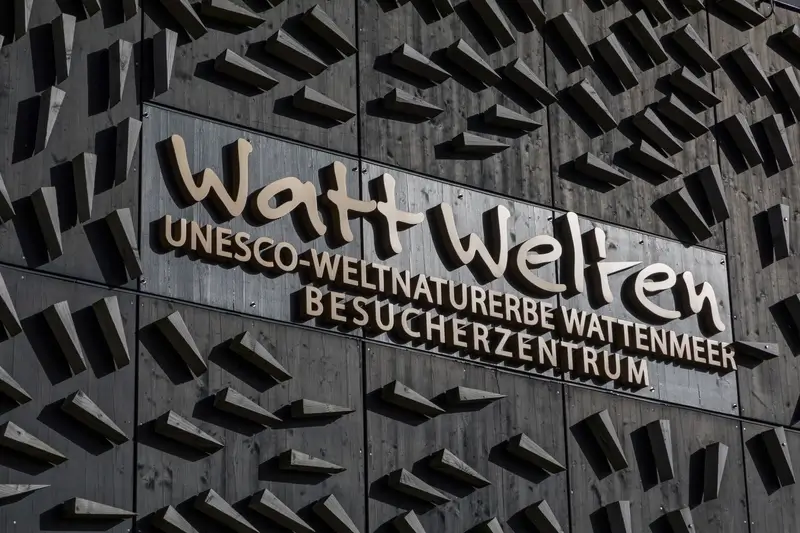 Das Logo des Besucherzentrums Watt Welten auf Norderney.